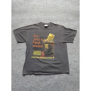 Monty Python "it's Just A Flesh Wound" M&O Knits Short Sleeve Shirt Size L 2001